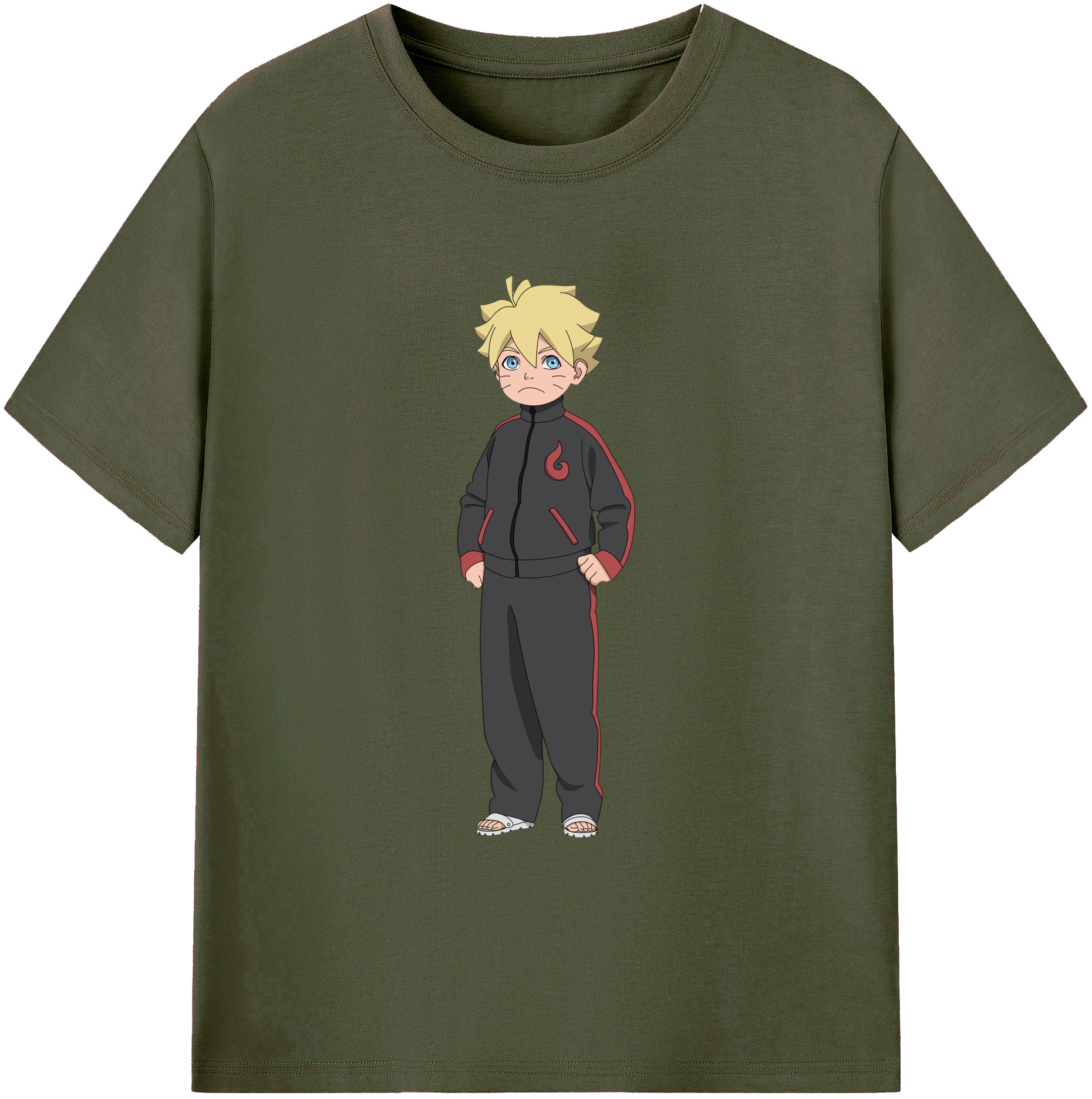 （画像用） NARUTO -ナルト- うずまき ボルト Uzumaki Boruto 綿100％ メンズ半袖Tシャツ｜肌触りやわらか＆通気性